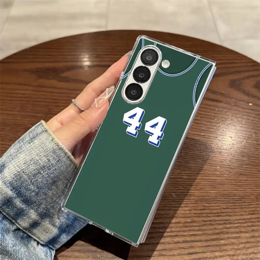 Transparent Soft Phone Cover Case for Samsung Galaxy ZFold6 Z Fold 7 6 5 4 3 ZFold3 ZFold5 ZFold7 ZFold4 Basketball Player