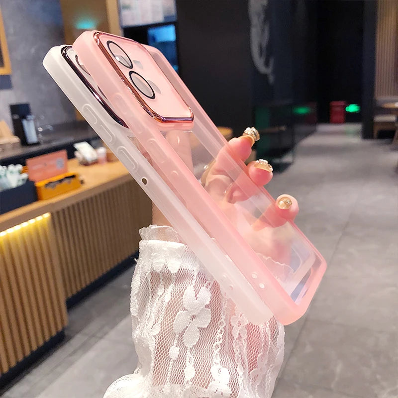 Fashion Transparent MOTO Edge 50 Neo Case for Motorola Edge 50 Fusion 40 G35 G24 Lens Film Protection Soft Silicone Clear Cover