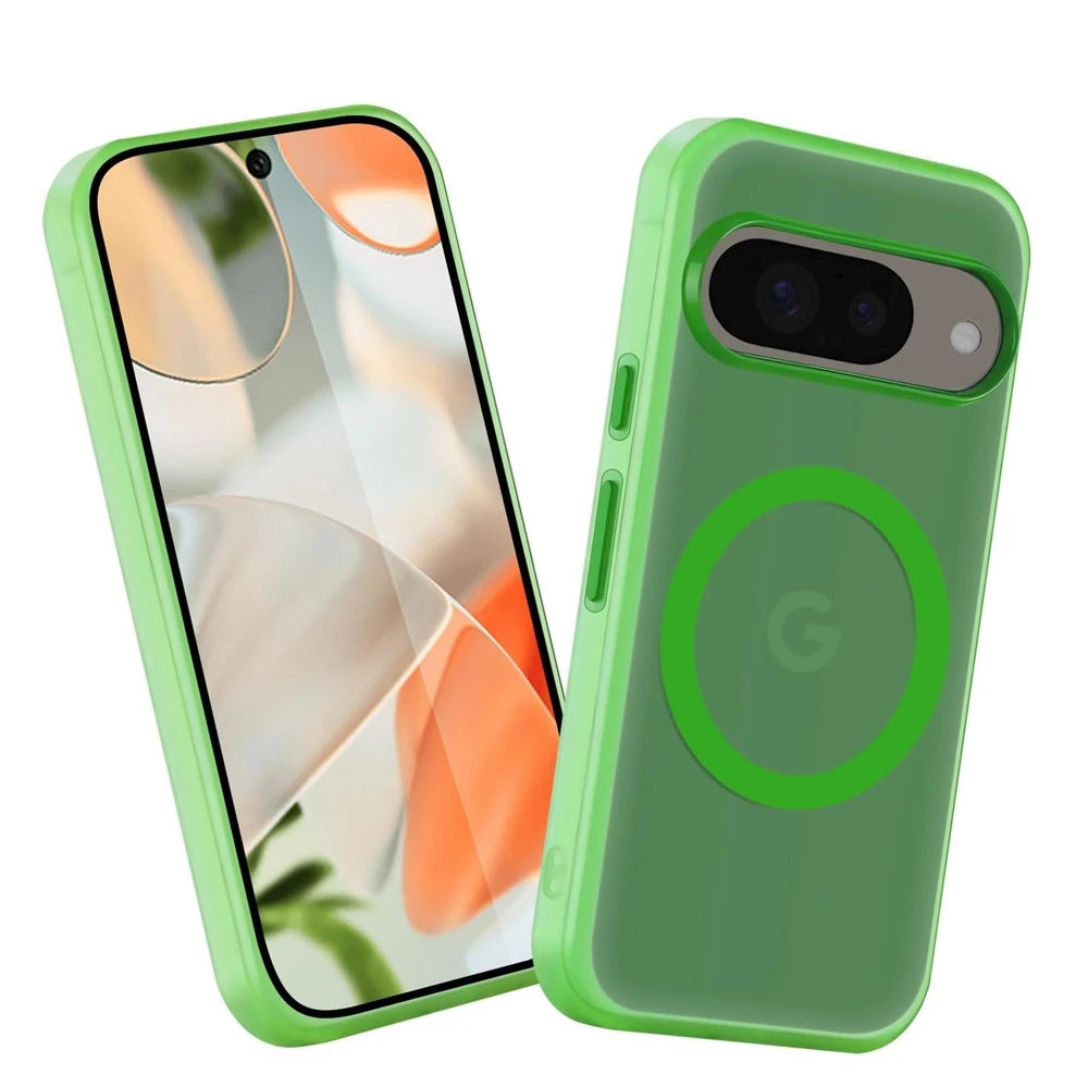 For Google Pixel 9A 9 Pro XL Magsafe Case Cute Translucent Candy Color Matte Magnetic Shockproof Cover for Google 8A 8 9 Pro XL