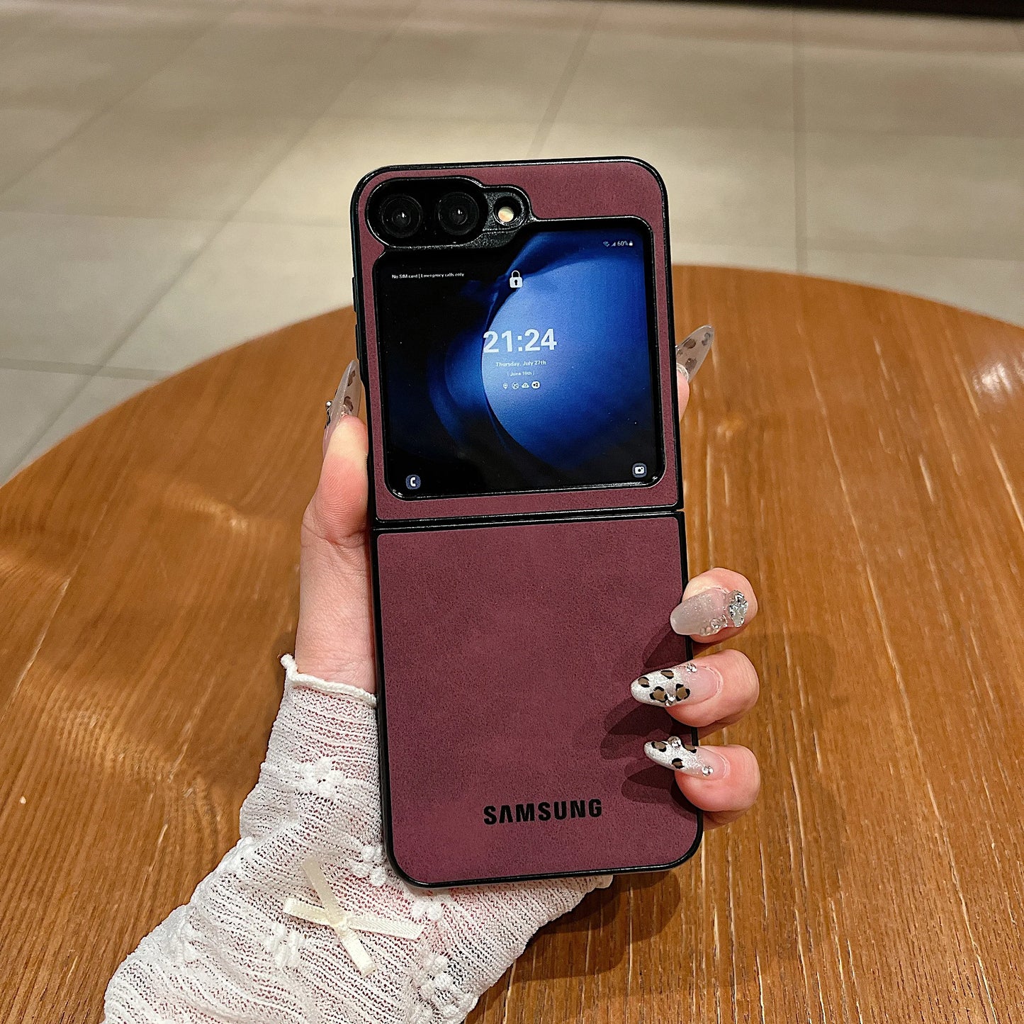 Luxury Business Suede Leather Soft Phone Case Samsung Galaxy Z Flip 6 5 4 3 Shockproof Matte Protective Z Flip6 5 4 3 Back Cover