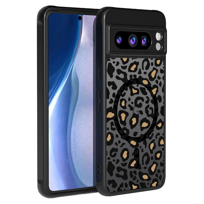 Leopard Print Case For Google Pixel 9 Pro Hybrid TPU+PC Shockproof Rugged Cover Funda For Pixel 9A 8A 7A Pixel 7 8 9 Pro XL Case