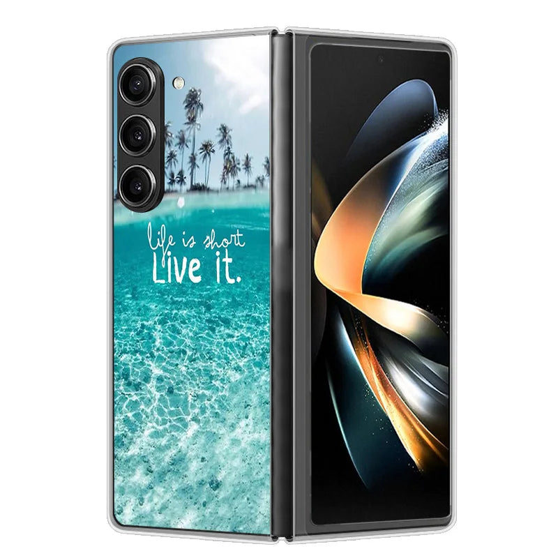 Case For Samsung Galaxy Z Fold 6 Cover Shockproof Hard Plastic PC Cases For Samsung Z Fold6 Fold 6 5G Fundas Cute Painted Bumper