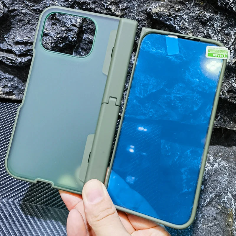 Spring Rotating Hinge Matte Plastic Case For Google Pixel 10 Pro Fold Kickstand Stand Holder