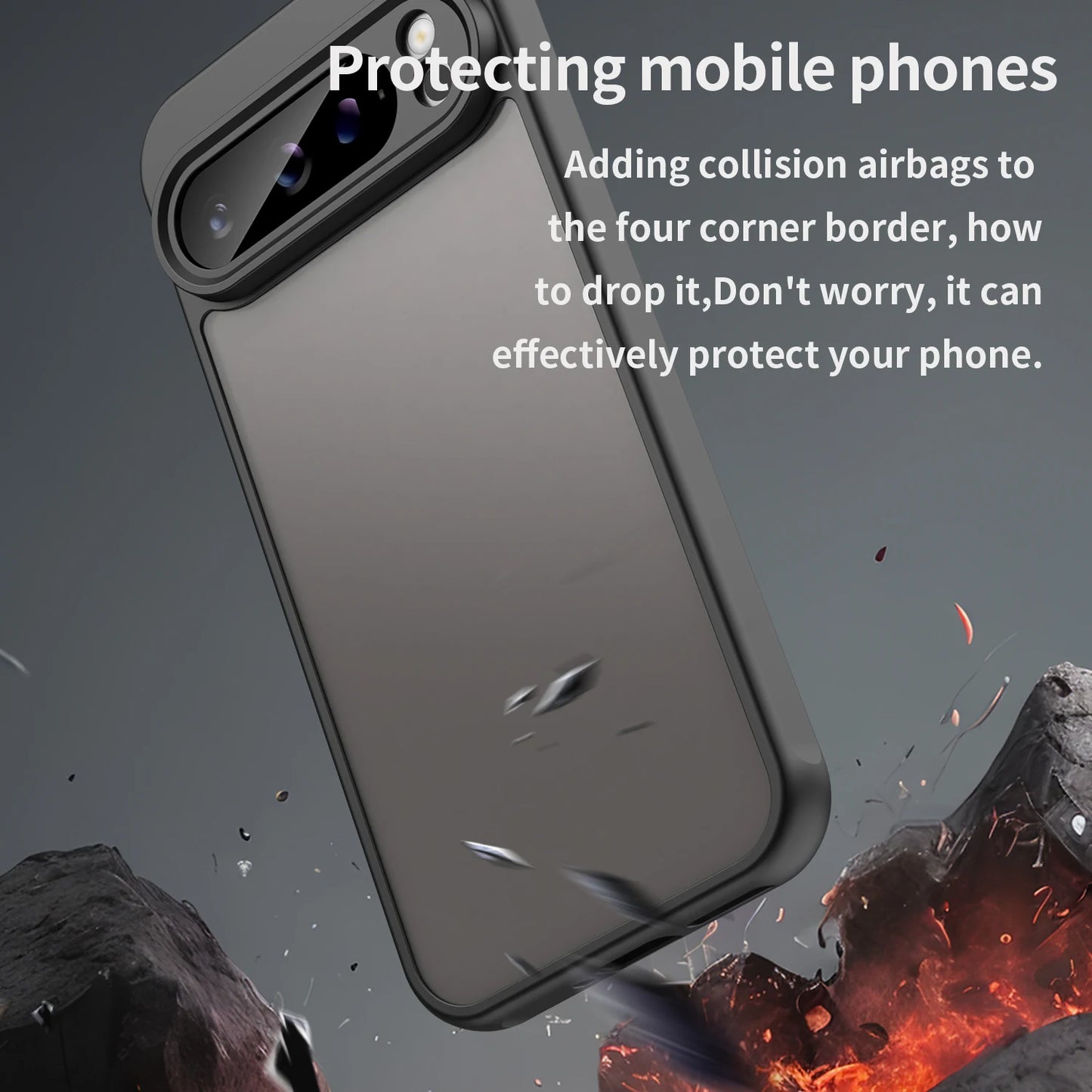 Luxury Matte Cases For Google Pixel 9A 9 Pro XL Case Pixel9 9A  Armor Shockproof PC Hard Cover