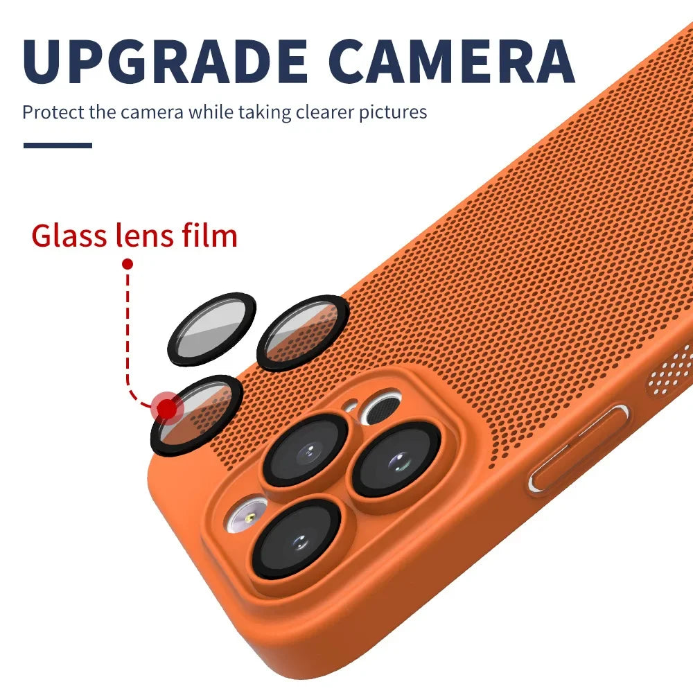 Breathable Heat Dissipation Cooling Case For Samsung Galaxy S25 S24 UItra S23 S22 S21 Plus PC Hard Back Cover