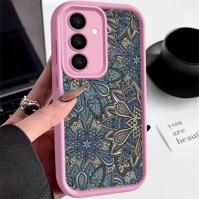 Retro Style Soft Silicone Case For Samsung Galaxy S24 S23 S22 S25 Ultra S24 FE A55 A56 A15 A16 A35 A25 A26 A54 5G Phone Cover
