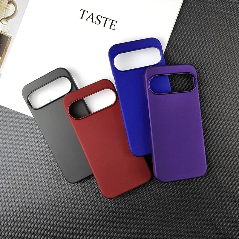 9A Slim Matte Hard PC Phone Case for Google Pixel 9A 9 Pro XL 8Pro 7 6 Pro 8A 7A 6A Shockproof Solid Color Shell Cover Funda