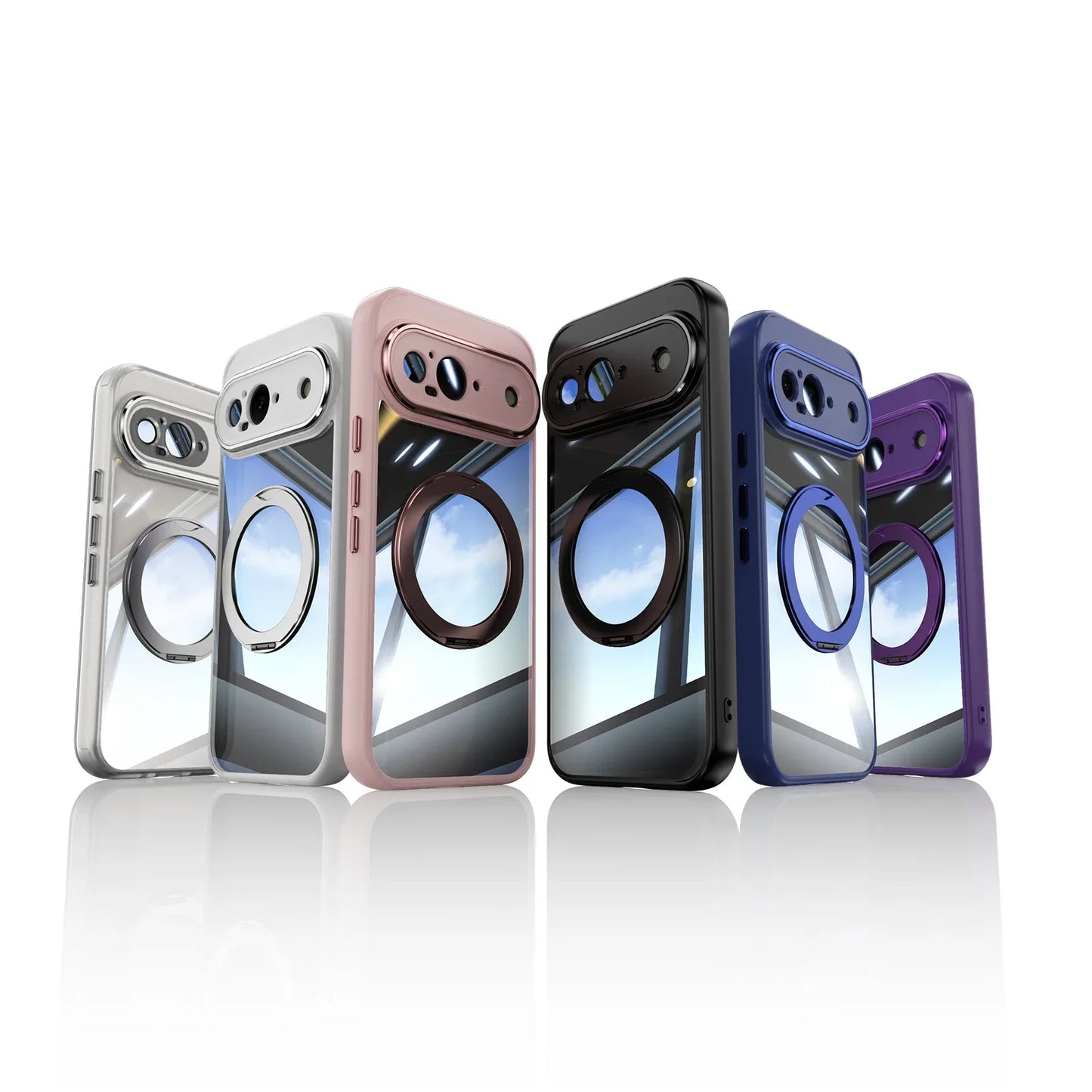 Trendy 360 Degrees Magnetic Rotating Bracket Phone Case for Google Pixel 10 9 8 Pro XL 8A 9A Drop Proof Protective Mobile Cover