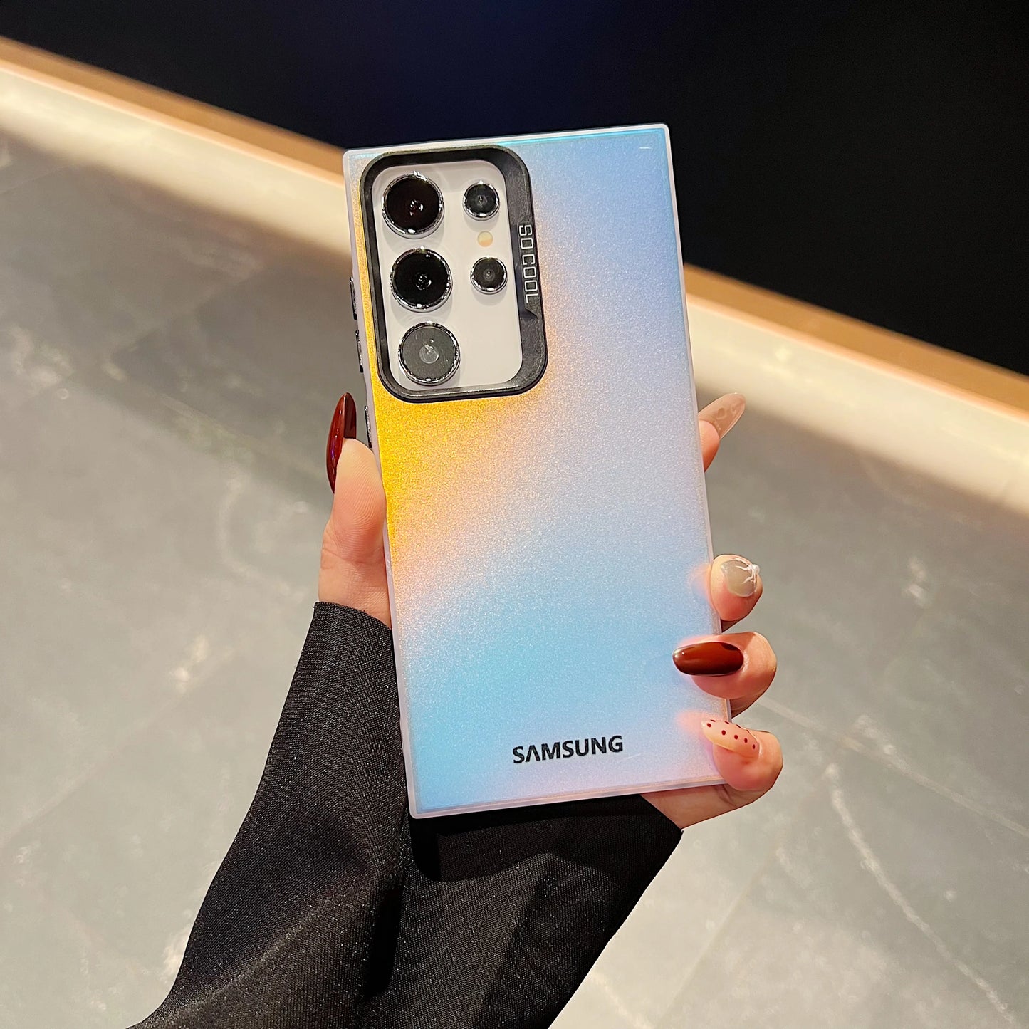 Matte Laser Case For Samsung Galaxy S25 S24 Ultra S23 S22 S21 Plus S20 FE Note 20 A54 A34 A14 A73 A53 A52 A71 Shockproof Cover