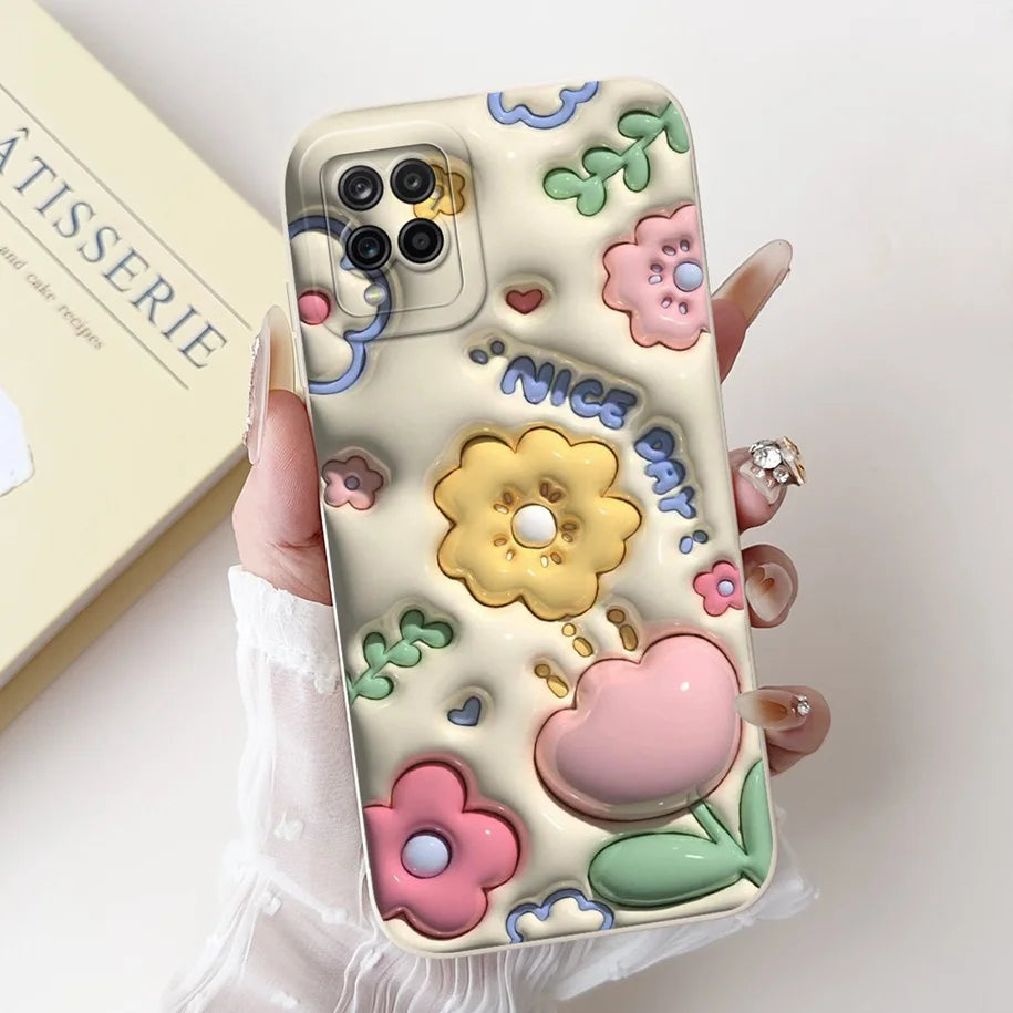 Case For Samsung Galaxy A22 M22 M32 4G Case SM-A225F SM-M225F SM-M325F Shockproof Cover Fashion Painted Soft Silicone Phone Capa