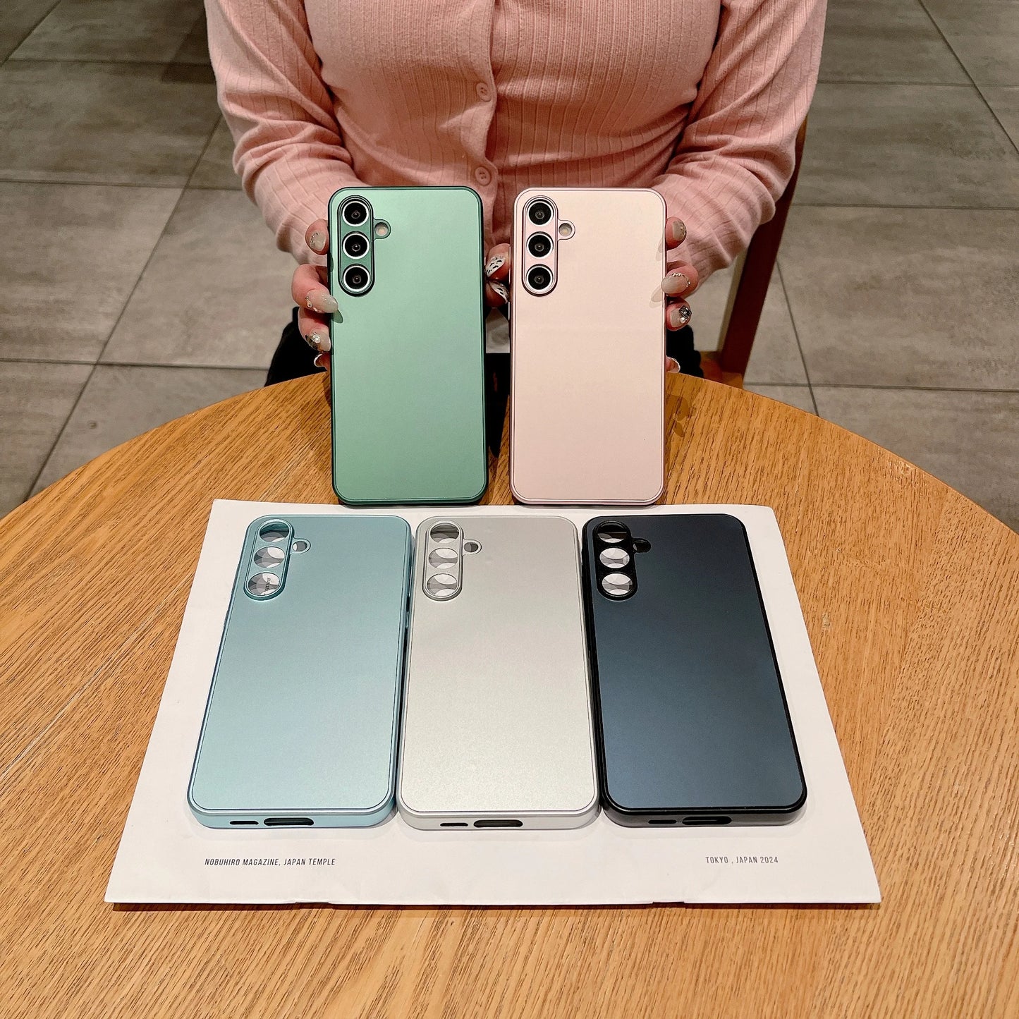 AG Frosted Anti-Scratch Glass Case For Samsung S25 Edge S24 FE S23 S22 S21 S20 FE Note 10 Plus 20 Ultra A55 A54 Shockproof Cover