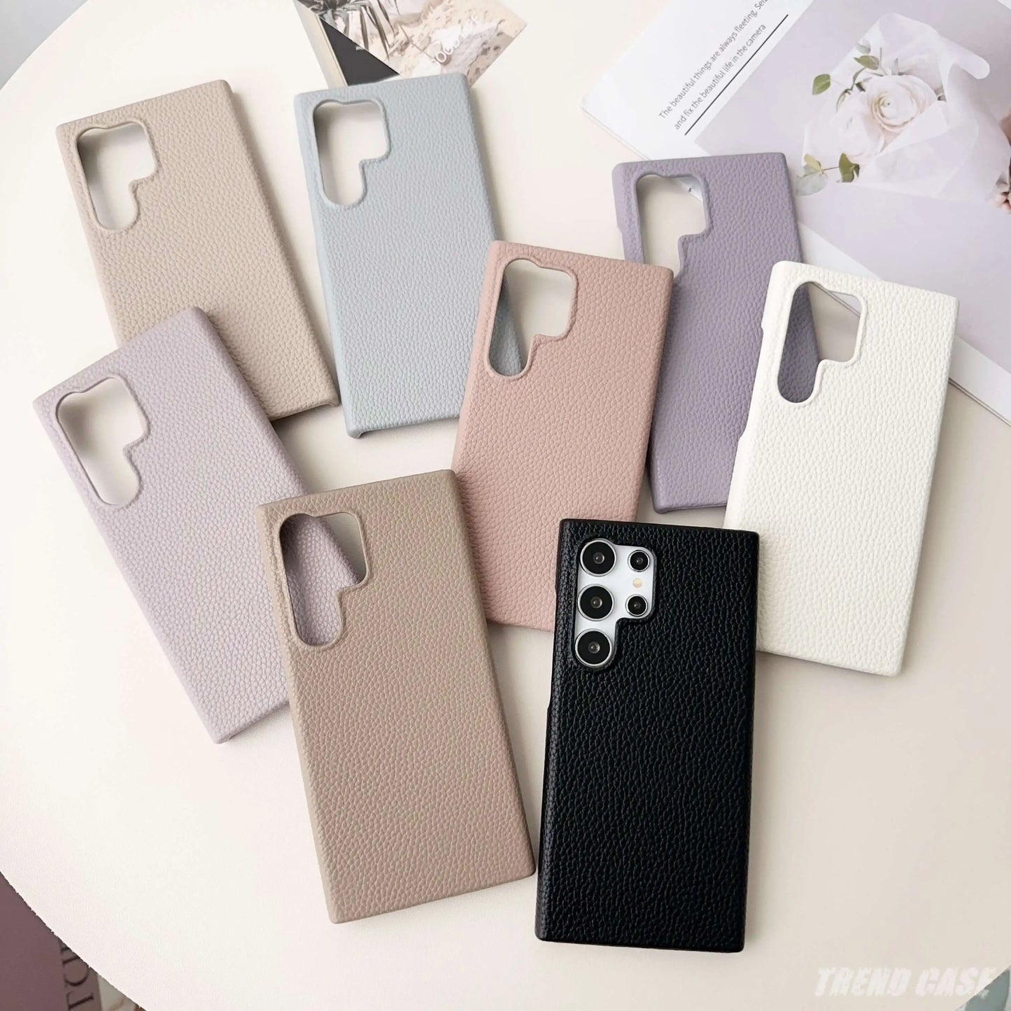 Litchi Grain Leather Case For Samsung Galaxy S24 S23 FE S22 Ultra Plus A55 A15 A35 A25 A54 A34 A24 A53 A33 A05S A05 Hard Cover