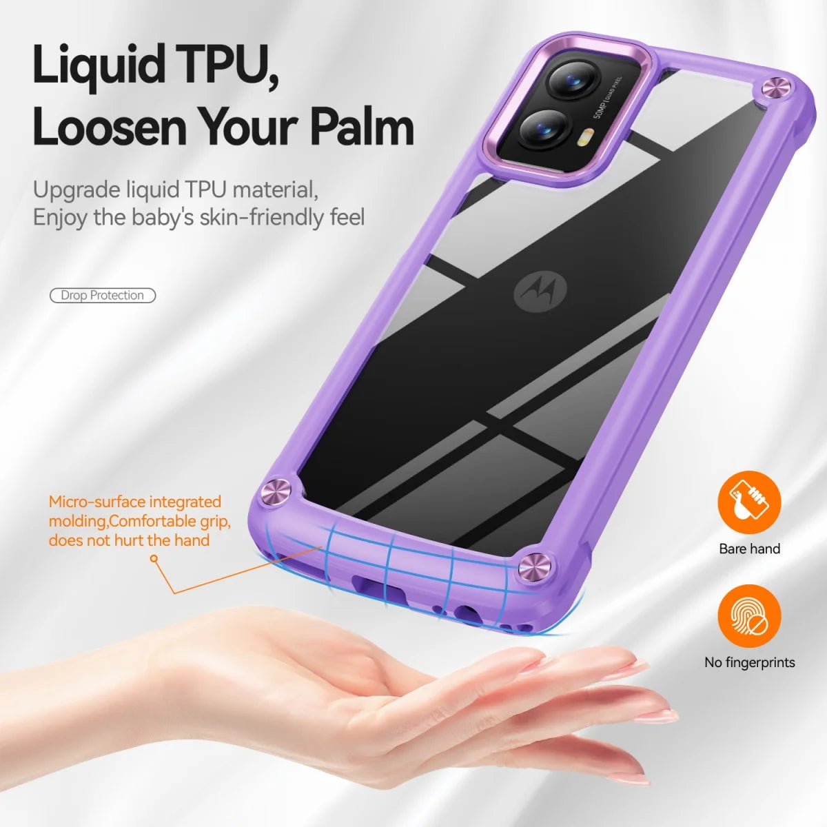 Luxury Rugged Heavy Duty Shockproof Clear Case For Motorola Moto G Stylus Play 5G 2024 Silicone Frame Bumper CD Texture Cover