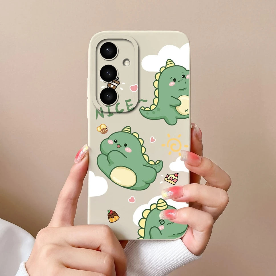 For Samsung Galaxy S25 Ultra Plus 5G Phone Case Cute Dinosaur Protective Back Cover For SamsungGalaxy S 25 Ultra + Funda Capa