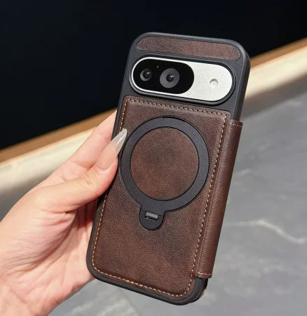Luxury Magnetic Flip Leather Wallet Magnet Bracket Case For Google Pixel 10 9 Pro XL 9A 9 10 8 Pro Slot Card Bag Holder Cover