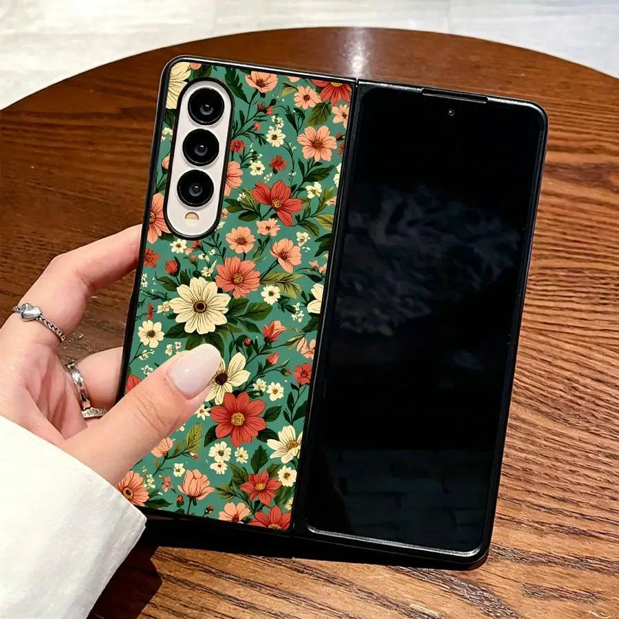 Case for Samsung Galaxy Z Flip 7 6 5 4 3 Z Fold 7 6 5 4 3 Phone Cover Colorful Flowers