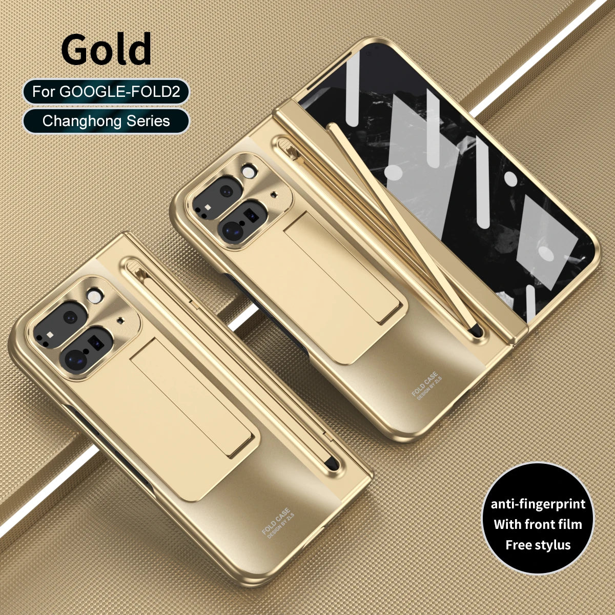 360 Full Protection Hinge Case For Google Pixel 10 9 Pro Fold 2 With Touch Pen Tempered Folding Cover For Samsung Z Fold 6 5 4