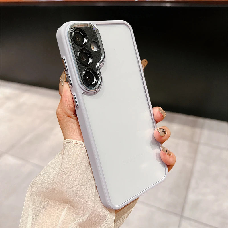 Transparent With Full Lens Protection Case For Samsung Galaxy S25 S24 S23 FE Plus Ultra A16 A06 A55 A54 A35 A25 A15 A14 A13 4G5G