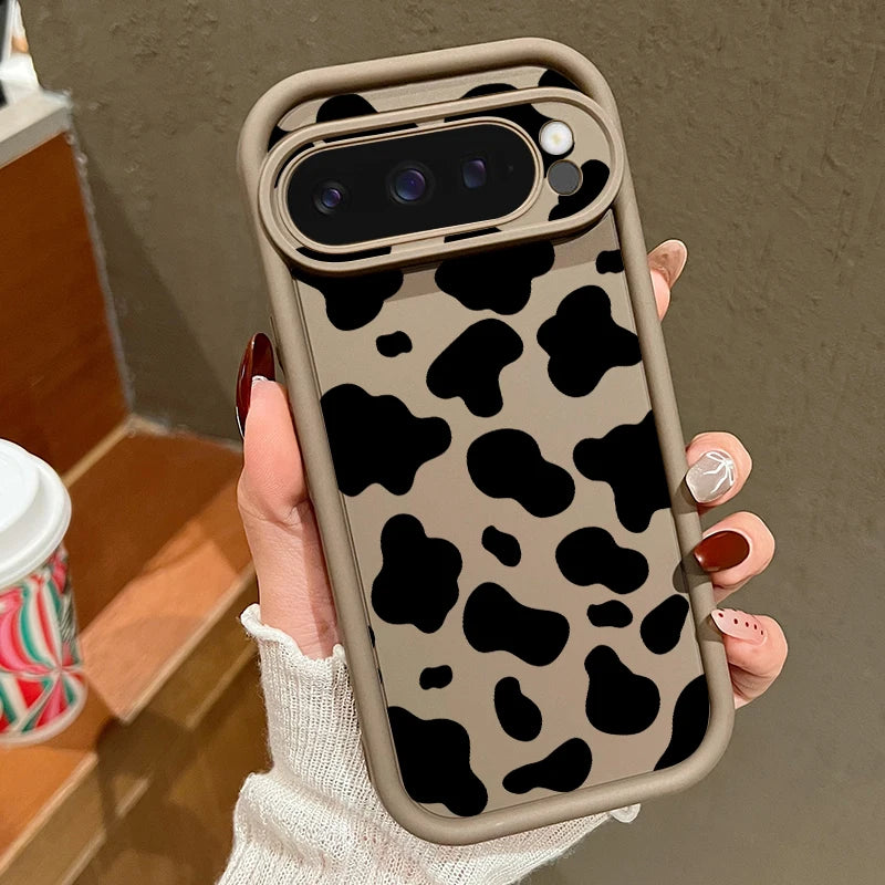 Cow Stripes Printing Soft TPU Phone Case For Google Pixel 8 Pro 8A 9 Pro XL Shockproof Silicone Back Cover For Pixel 9 8 Pro