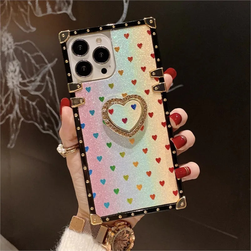 Luxury Love Ring Phone Case for Moto G Stylus 5g 2024 Motorola G Power 2023 One 5G Ace G Play 2022 Pure Gstylus Women Girl Cover
