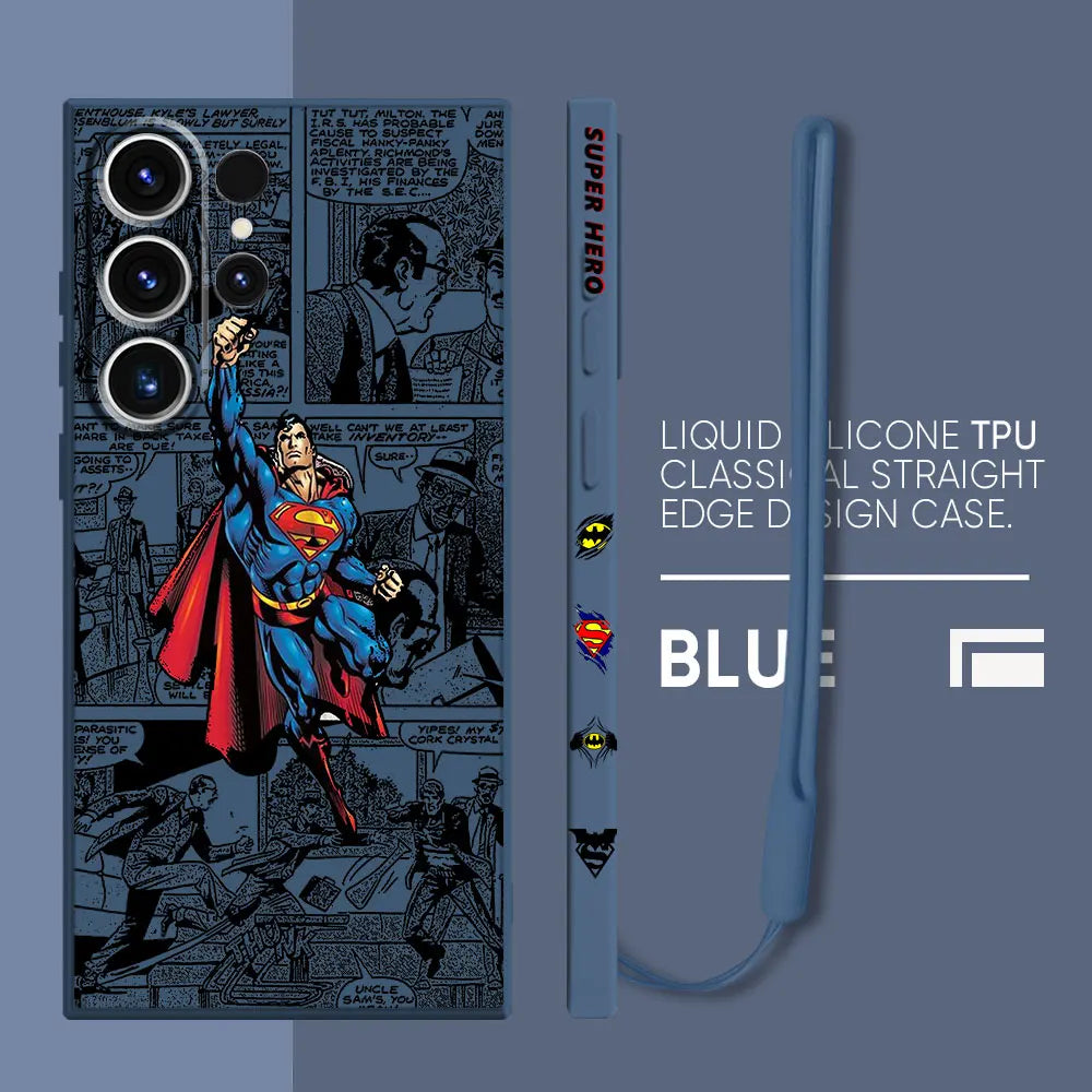 Case for Samsung Galaxy S21 Plus S23 Ultra 5G S20 FE S24 Ultra S22 S22 S-Super-man Comics Soft Cases Shockproof Silicone Cover