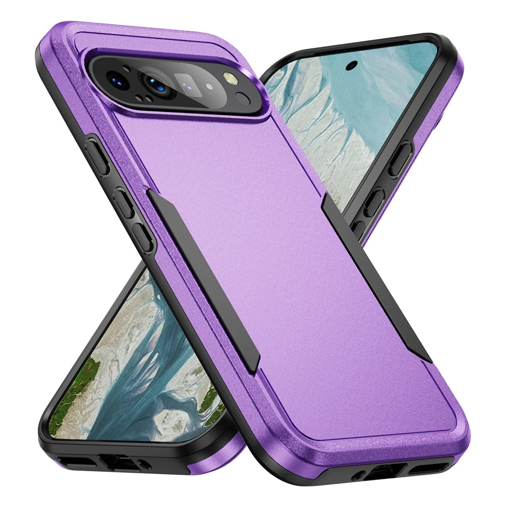 Dual Layer Double Protection Back Cover For Google Pixel 8 7 9 Pro XL Case For Google Pixel 9A 8A 7A Military Grade Matte Cases
