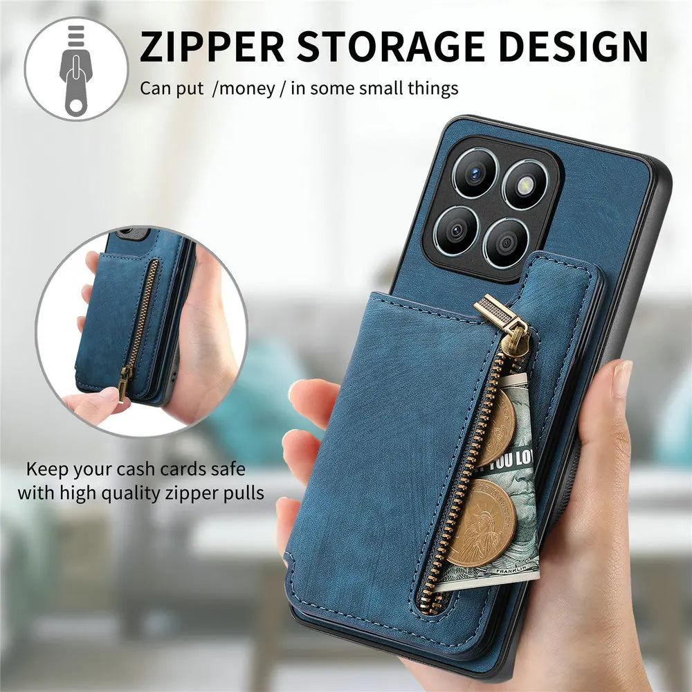 For Motorola Edge 60 Pro 5G Luxury Case Zipper Card Wallet Back Capa Motorola Moto Edge 60 Fusion 60s 60Pro Edge60 Leather Cover