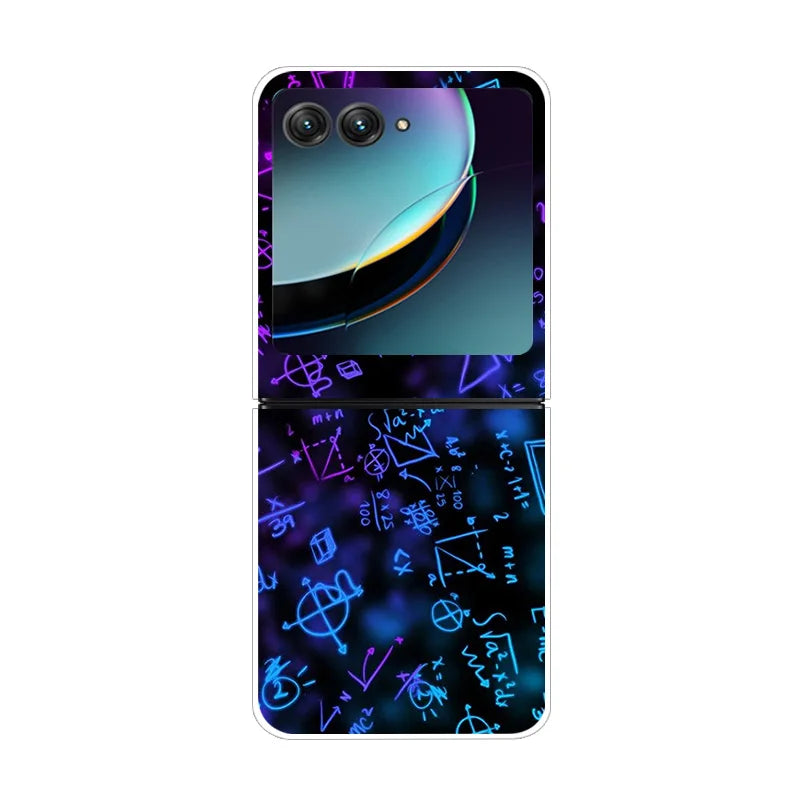 For Moto Razr40 Ultra 5G Case Plastic Wolf Lion Marble PC Hard Back Covers for Motorola Razr 40 Ultra Razr+ Razr4 2023 Capa