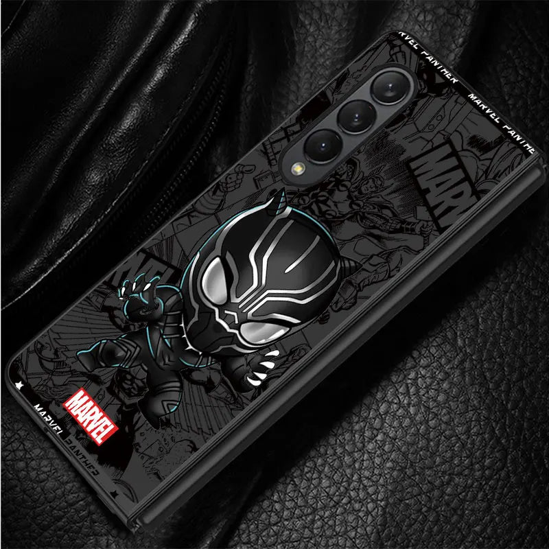 Cartoon Marvel Spiderman Groot Case for Samsung Galaxy Z Fold6 Z Fold4 5G Z Fold3 Z Fold5 5G ZFold4 Hard PC Shockproof Cover