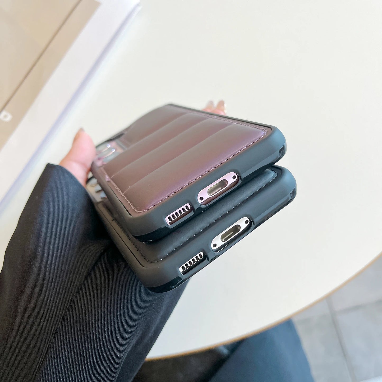 Luxury Soft Down Jacket Liquid Silicone Candy Case For Samsung S25 S24 S23 S22 Ultra Plus Fashion The Puffer Shockproof Cover