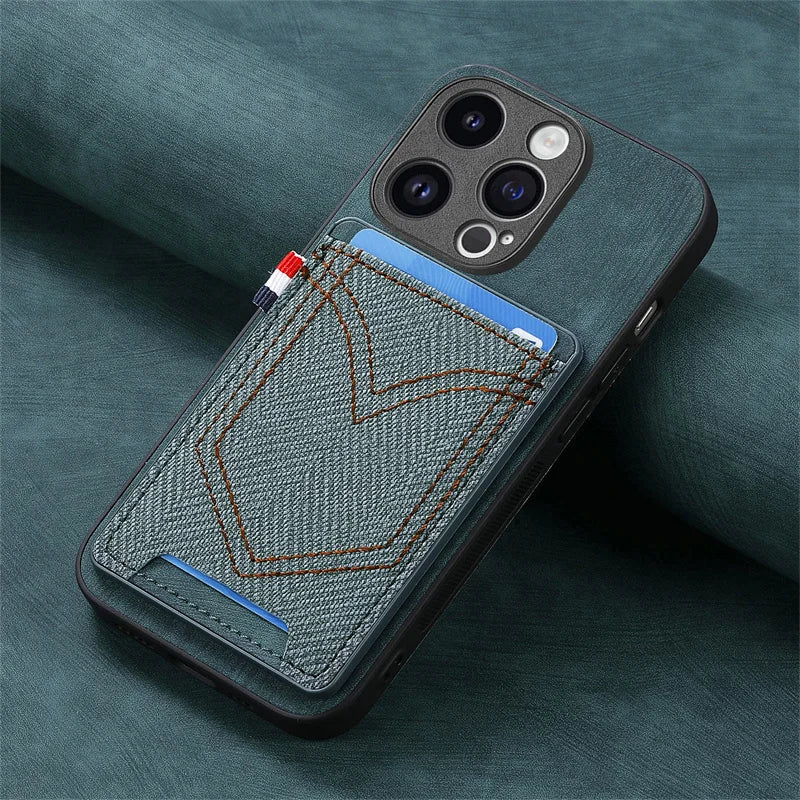 Magnet Case For Motorola Moto G Power Play Stylus 2024 4G 5G Edge 50 Ultra Pro Jeans Heavy Wallet Card Shockproof Cover Case