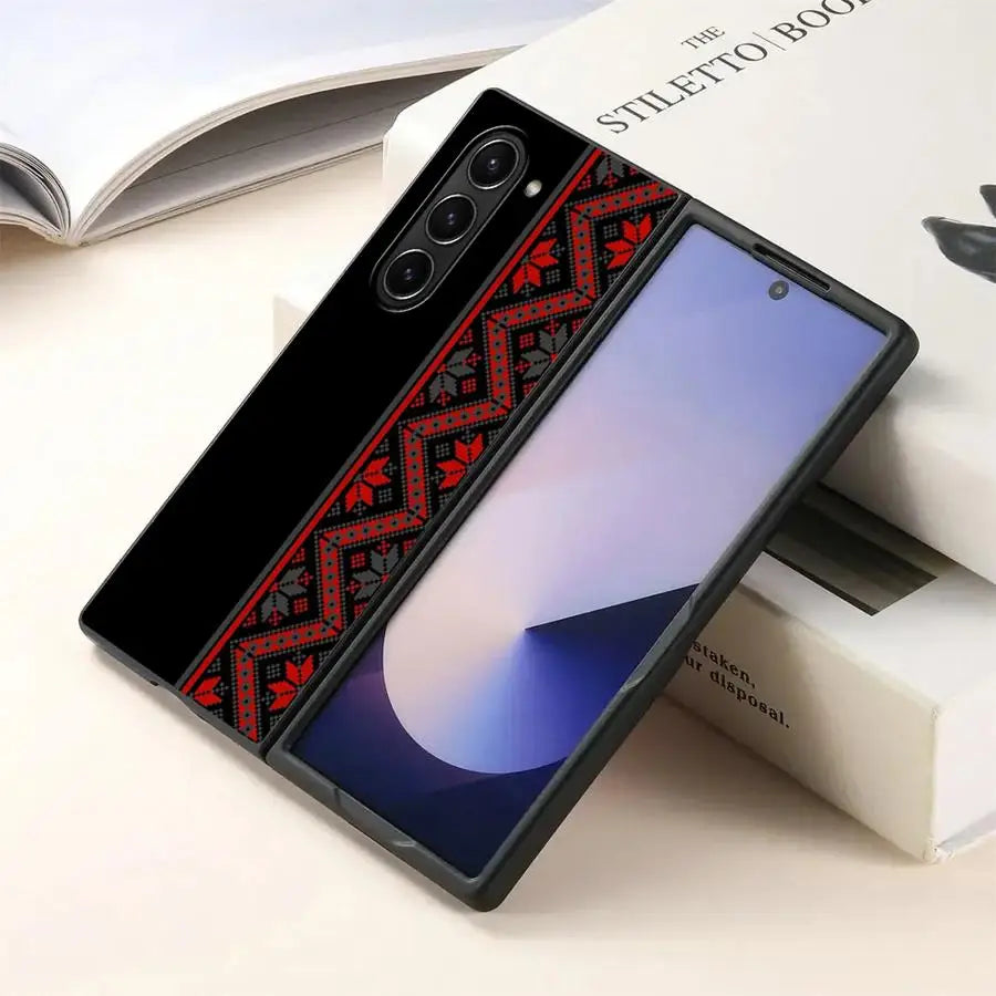 Artistic Pattern Back Phone Cover Case for Samsung Galaxy ZFold6 ZFold4 Z Fold 7 6 5 4 3 ZFold5 ZFold3 ZFold7
