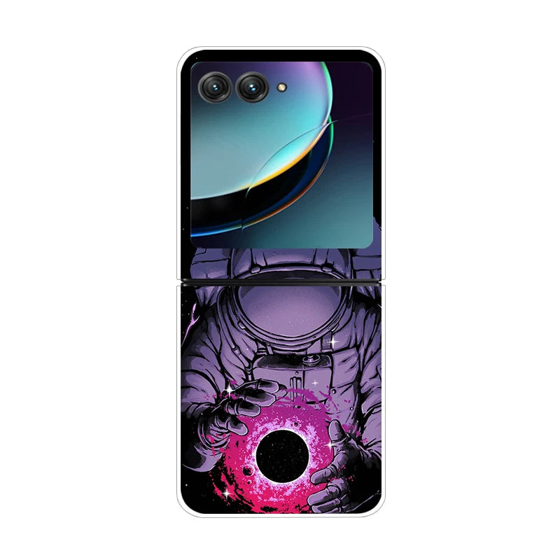 For Motorola Razr 50 Ultra Case Cute Transparent PC Hard Case Back Cover For Moto Razr 50 Ultra Phone Coque 50Ultra Plus Capa