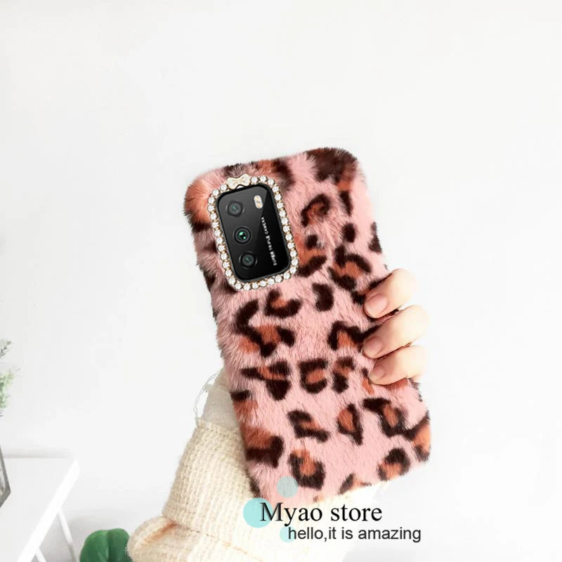 Hot Pink Phone Case For Google Pixel 9 9A 10 Pro 8 8A 7 7A  6 6A 5 5A Cady Color Fluffy Plush Fur Warm Soft Cover For Pixel 8
