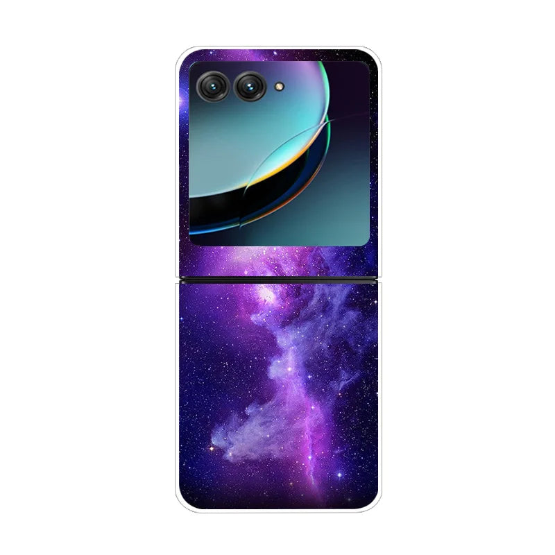 For Moto Razr40 Ultra 5G Case Plastic Wolf Lion Marble PC Hard Back Covers for Motorola Razr 40 Ultra Razr+ Razr4 2023 Capa