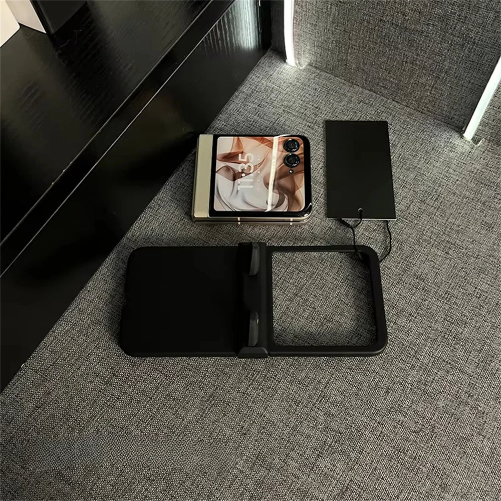 Japan Korean Cute 3D Cat Ears Phone Case For Motorola Razr 50 50ultra Razr40 Ultra Back Cover For Samsung Galaxy Z Flip 6/5/4/3