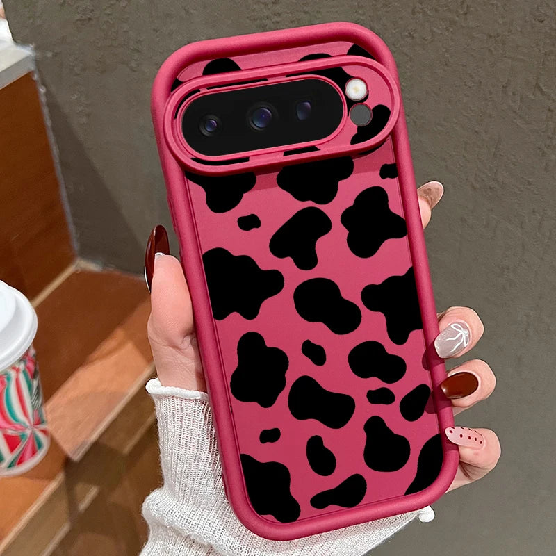Cow Stripes Printing Soft TPU Phone Case For Google Pixel 8 Pro 8A 9 Pro XL Shockproof Silicone Back Cover For Pixel 9 8 Pro