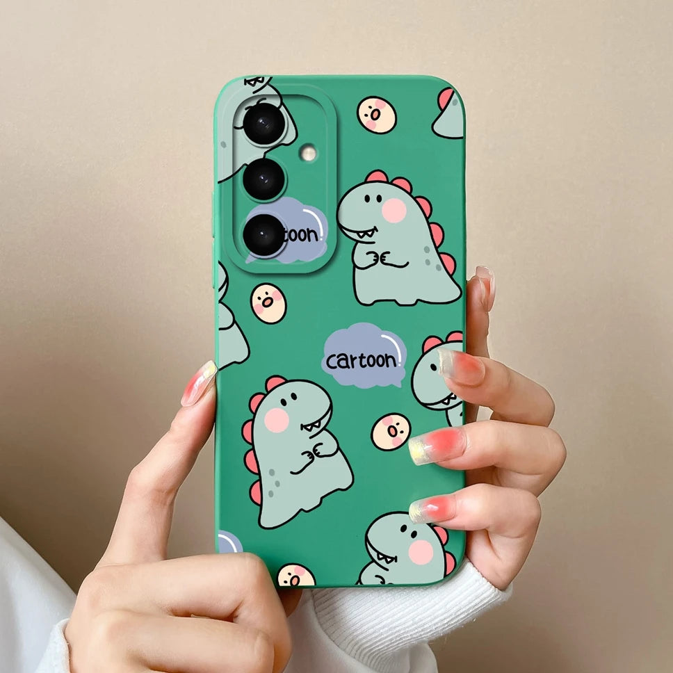 For Samsung Galaxy S25 Ultra Plus 5G Phone Case Cute Dinosaur Protective Back Cover For SamsungGalaxy S 25 Ultra + Funda Capa