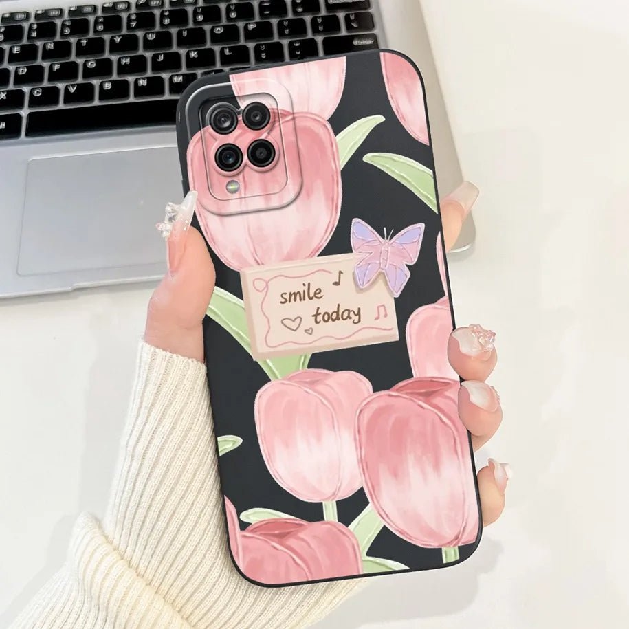 Case For Samsung Galaxy A22 M22 M32 4G Case SM-A225F SM-M225F SM-M325F Shockproof Cover Fashion Painted Soft Silicone Phone Capa