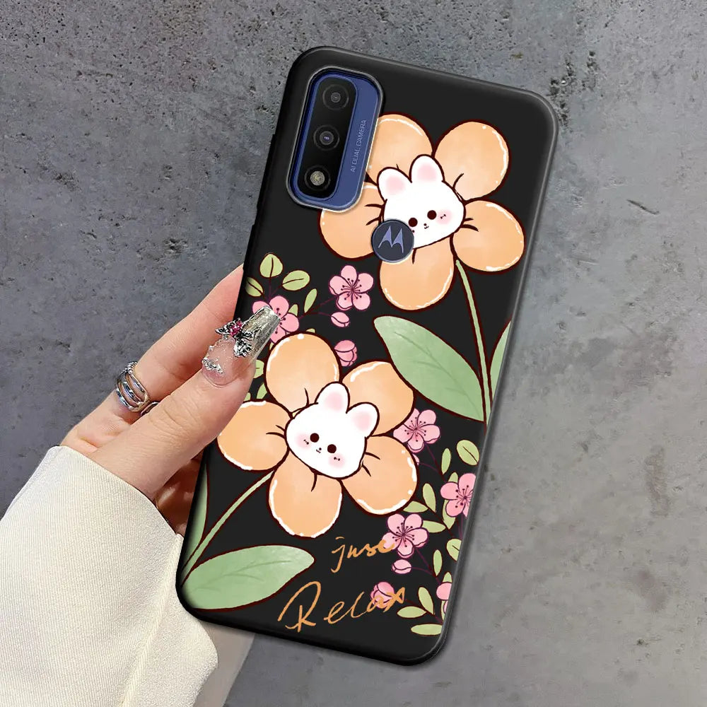 For Moto G 5G Plus G Power Pure Case Soft Silicone Beauty Floral TPU Phone Case For Motorola Moto G 5G 2022 2024 Back Cover