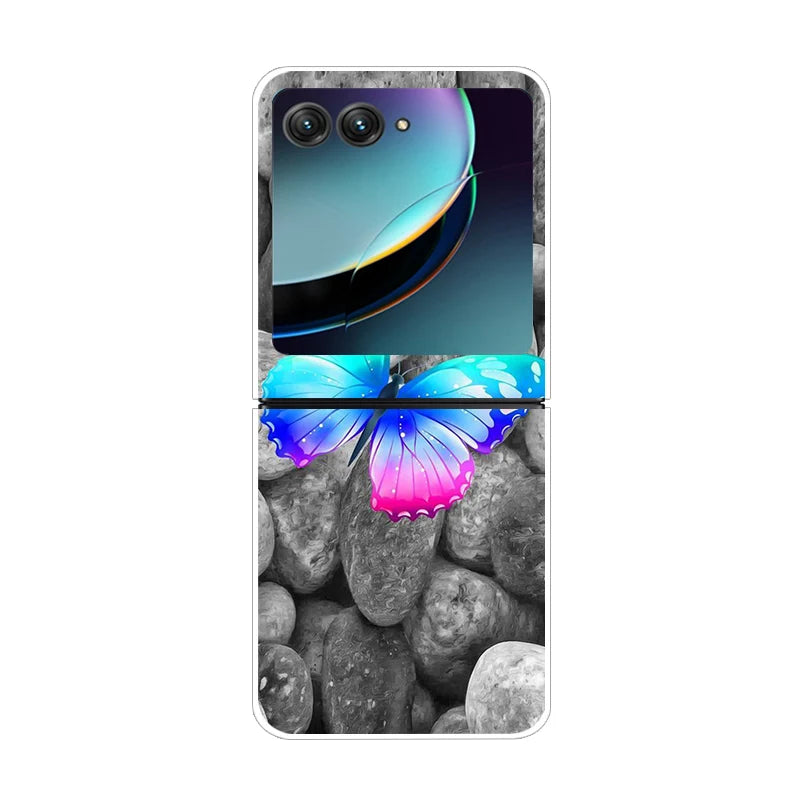 For Motorola Razr 50 Ultra Case Cute Transparent PC Hard Case Back Cover For Moto Razr 50 Ultra Phone Coque 50Ultra Plus Capa