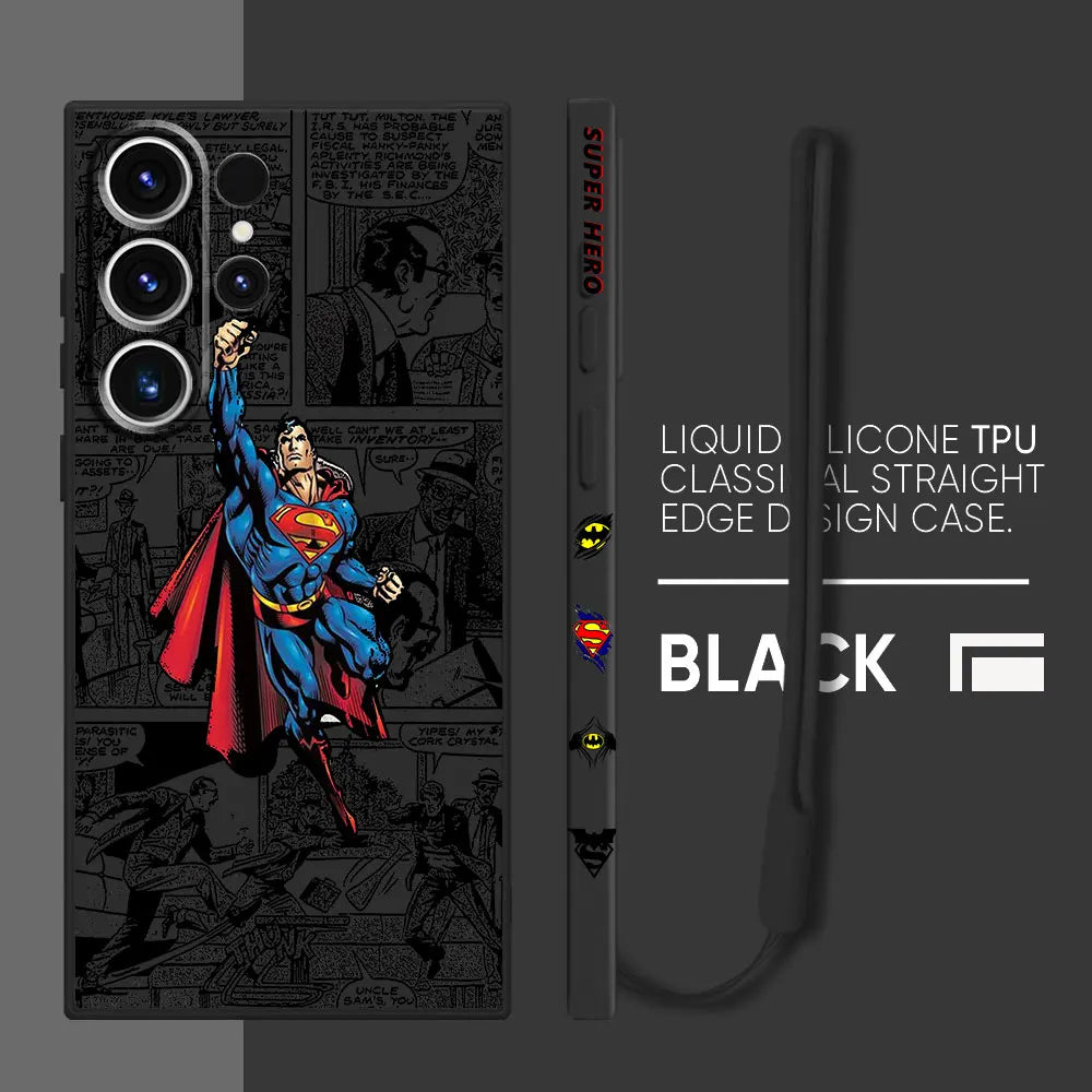 Case for Samsung Galaxy S21 Plus S23 Ultra 5G S20 FE S24 Ultra S22 S22 S-Super-man Comics Soft Cases Shockproof Silicone Cover