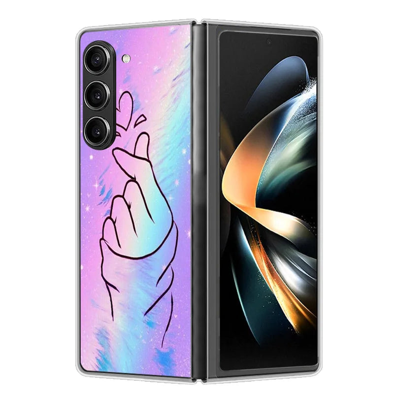 Case For Samsung Galaxy Z Fold 6 Cover Shockproof Hard Plastic PC Cases For Samsung Z Fold6 Fold 6 5G Fundas Cute Painted Bumper