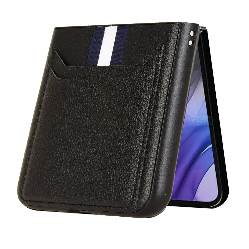 PU Leather Texture Case for Motorola Razr 60 50 Ultra Moto Razr 40 Plus 2024 2023 Cover Card Slots Lightweight Coque Fundas Capa