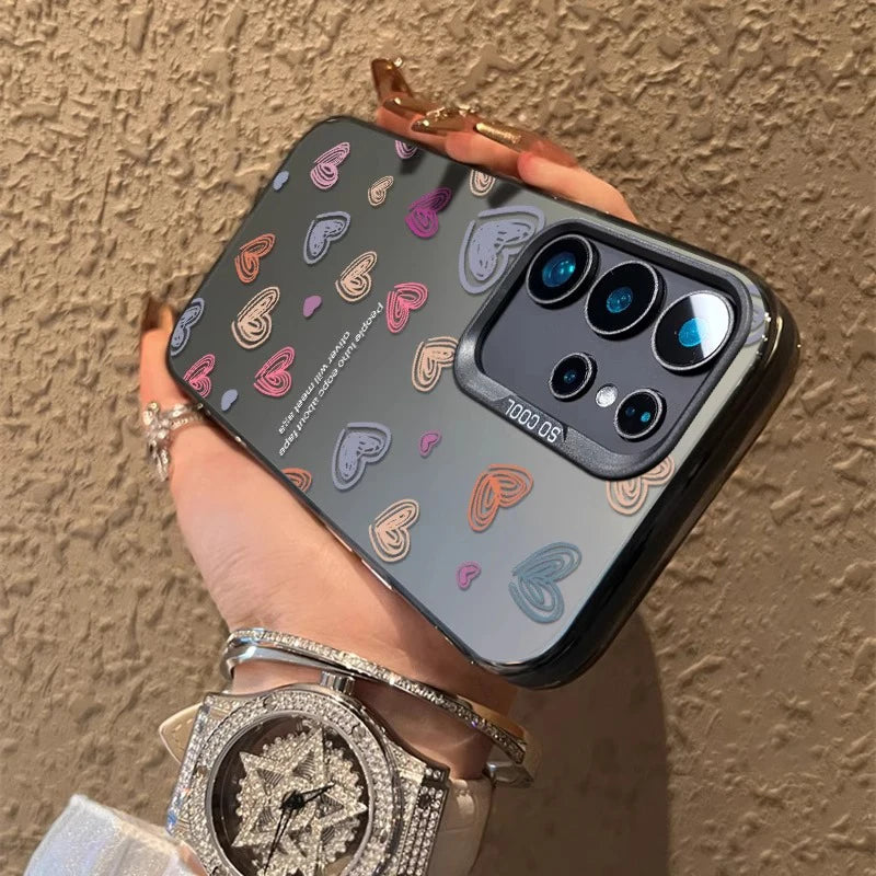 Simple Colorful Love IMD Case For Samsung Galaxy S25 S24 S23 S22 S21 Ultra Plus FE A56 A16 A15 A35 A55 A34 A54 A33 A53 A26 Cover