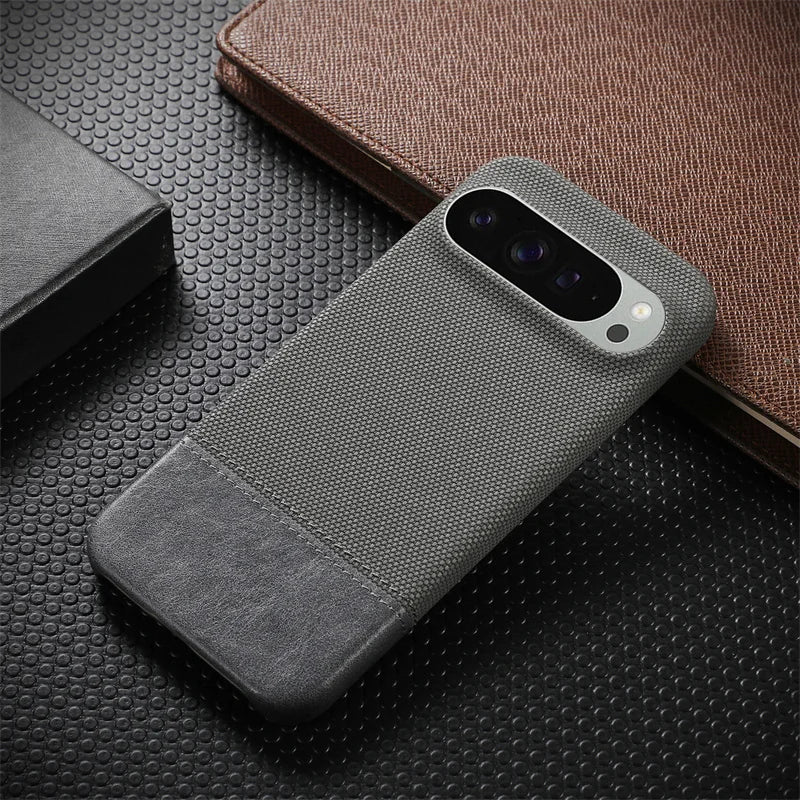 Luxury Matte Cotton Linen Soft Leather Phone Case For Google Pixel 8 9 Pro XL 8A Frameless Anti-Fingerprints PC Shockproof Cover