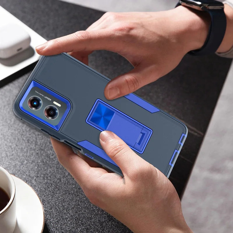 Kickstand Case For Motorola Moto G Play 4G 5G 2024 Cover Shockproof Magnetic Holder Adsorption Cover MotoG Play 5G 2024 Cases
