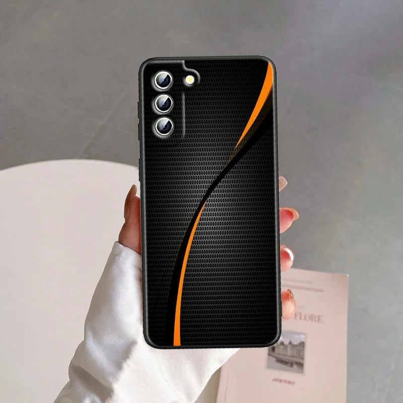 Car Carbon Fibre For Samsung Galaxy S24 S23 S22 S21 S20 FE S10 S10E Plus Ultra Pro Lite 5G Black Back Phone Case