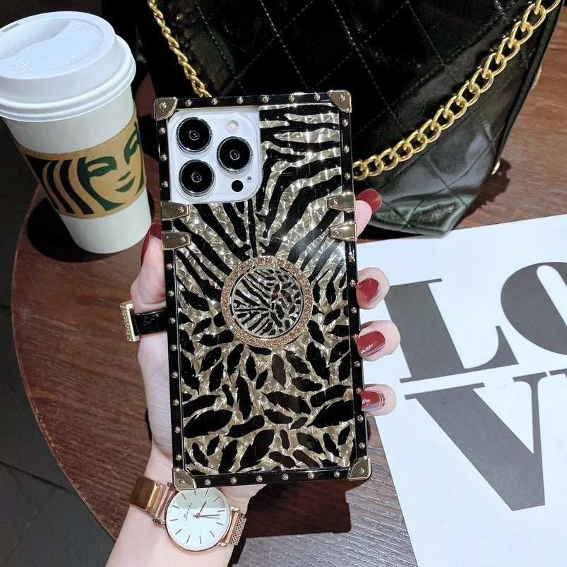 Luxury Phone Case Ring Funda For Moto G Stylus 5G 2024 Motorola G Power 2023 One 5G Ace Play 2022 Pure Women Lanyard Gold Cover