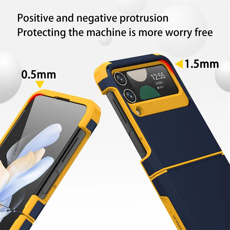 Luxury Silicone Soft Hinge Full Package Phone Case For Samsung Z Flip 3 4 Fold For Samsung Z Flip 5 6 Shockproof Protect Cover